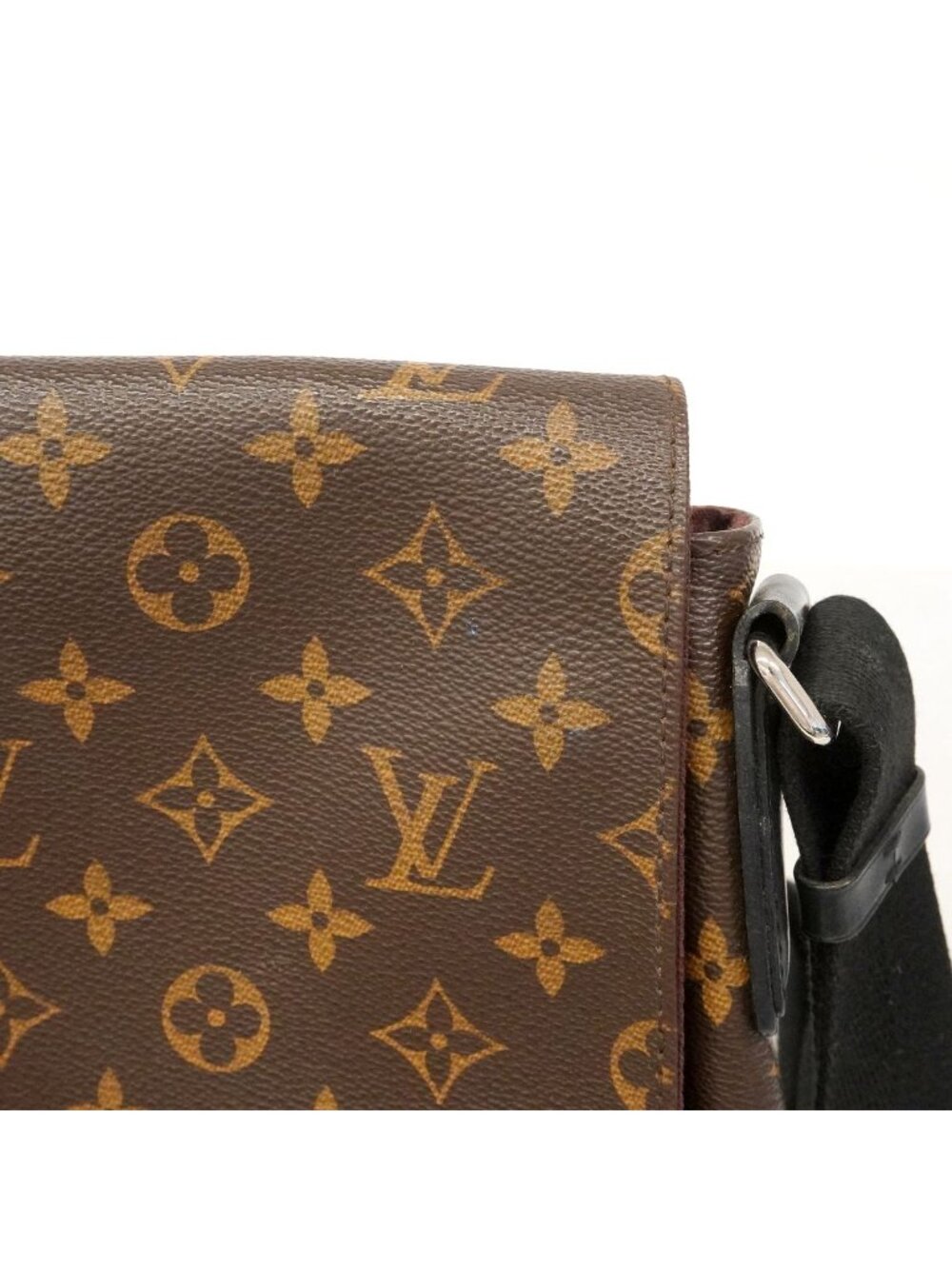Louis Vuitton Shoulder Bag Monogram Macassar District PM Brown Black - Picture 11 of 12